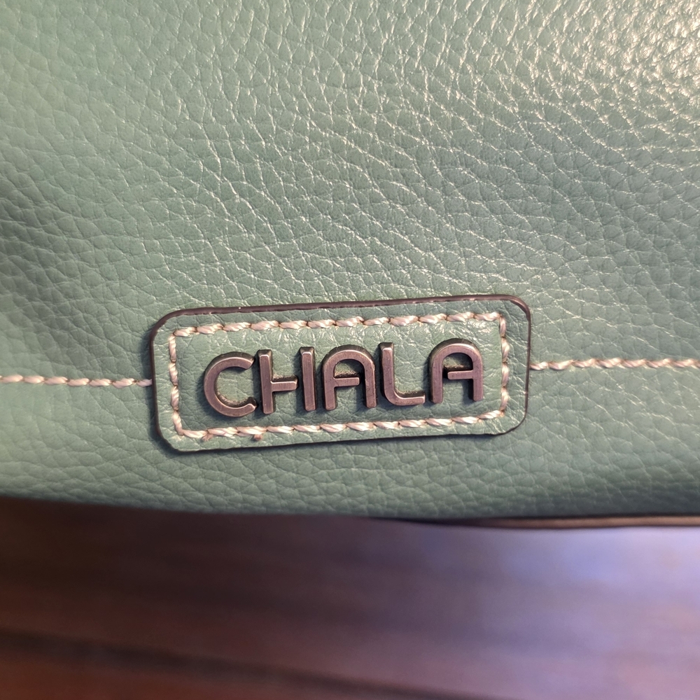 Chala Turquoise Green Hobo Bag with Dog Charm - Picture 3 of 12